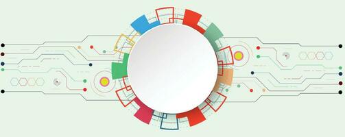 astratto tecnologia sfondo.vettore cerchio e elettricità linea con blu elettronico ciclo.digitale dati , circuito asse, scientifico sfondo, digitale arte e astratto sfondo concetto. vettore