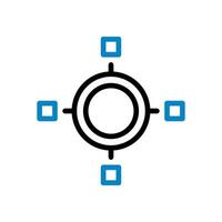 grafico icona duocolor blu nero attività commerciale simbolo illustrazione. vettore
