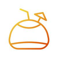 bevanda icona pendenza giallo arancia estate spiaggia simbolo illustrazione. vettore
