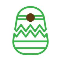 uovo icona duotone verde Marrone colore Pasqua simbolo illustrazione. vettore