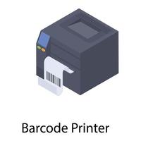 concetti di stampante per codici a barre vettore