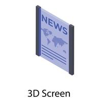 Tecnologia dello schermo 3D vettore