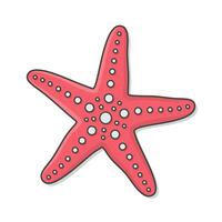 stella marina vettore icona illustrazione. stella marina mare conchiglia piatto icona