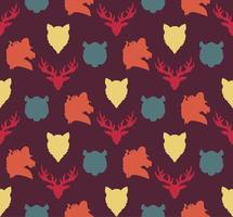 seamless pattern di fauna selvatica vettore