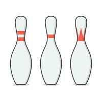 bowling perno vettore icona illustrazione. bowling perni sport piatto icona