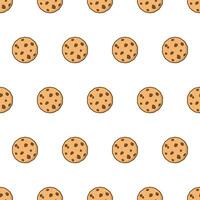 gustoso biscotti senza soluzione di continuità modello su un' bianca sfondo. biscotti Pepe vettore illustrazione