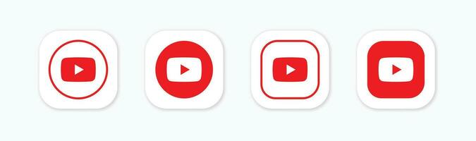 Youtube icona. Youtube sociale media logo. vettore