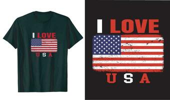 io amore Stati Uniti d'America t camicia design vettore