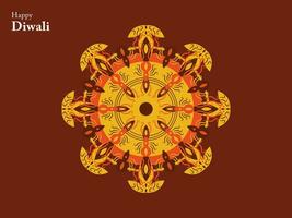 contento Diwali indù tradizionale ornamento lampada Festival India elemento mandala Cinese Budda etnico vettore