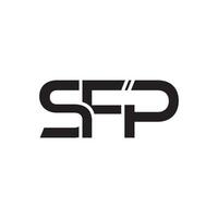 sfp minimalista logo design modello vettore