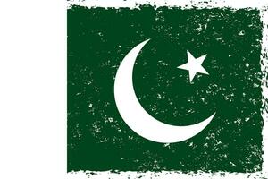 Pakistan bandiera grunge afflitto stile vettore