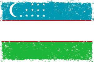 Uzbekistan bandiera grunge afflitto stile vettore