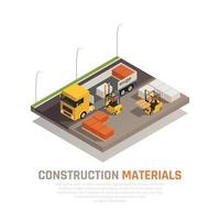 illustrazione di vettore del fondo di consegna dei materiali da costruzione construction