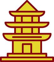 pagoda vettore icona design