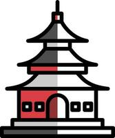 asiatico tempio vettore icona design