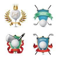 emblemi di golf impostare illustrazione vettoriale vector