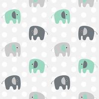 elefanti e punti senza cuciture vettore