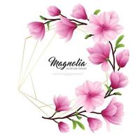 illustrazione realistica di vettore dell'illustrazione del fiore della magnolia