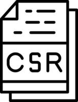 csr file formato vettore icona design