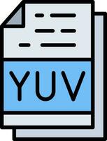 yuv file formato vettore icona design