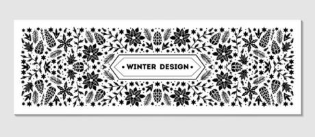 lusso Natale telaio, astratto schizzo inverno design modelli per pacchetto vettore
