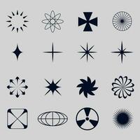 impostato di vario simboli e forme vettore