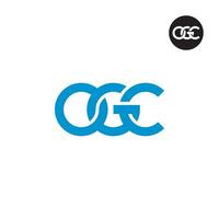 lettera ogc monogramma logo design vettore