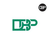 lettera dbp monogramma logo design vettore