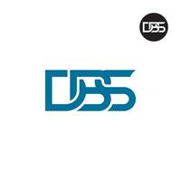 lettera dbs monogramma logo design vettore