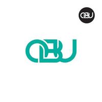 lettera obu monogramma logo design vettore