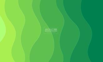 strati di carta ondulati gialli verdi astratti con ombre. sfondo moderno alla moda curva sfumata. modello di disegno di origami. illustrazione vettoriale