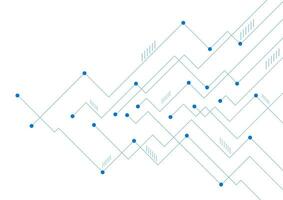 blu minimo Linee astratto circuito tavola sfondo vettore