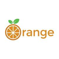 arancia frutta per logo design vettore