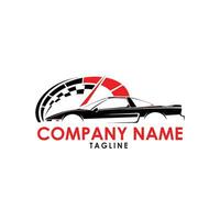 design del logo delle corse automobilistiche vettore