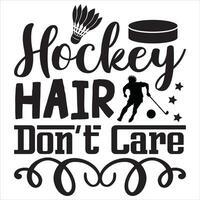 ai capelli da hockey non importa vettore