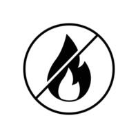 resistente al fuoco materiali, non combustibile sostanze, ritardante di fiamma prodotti, fuoco sicurezza, non infiammabile sostanze chimiche vettore icona.
