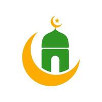 moschea logo elemento vettore