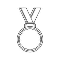 medaglia linea vettore icona , vincitore icona , schema medaglia
