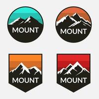 montagna logo colore vettore