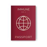 passaporto vaccinale. documento immunitario covid-19 turistico. viaggi e vacanze sbloccano il mondo. illustrazione di arte vettoriale