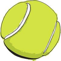 pallina da tennis gialla vettore