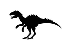 Allosaurus dinosauro silhouette vettore isolato su bianca sfondo