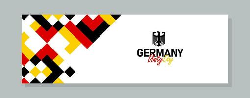 Germania contento Germania indipendenza giorno orizzontale bandiera design vettore illustrazione