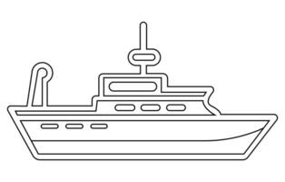 carico nave linea vettore illustrazione, militare nave schema vettore,
