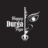 contento Durga puja sfondo design vettore