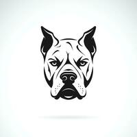 vettore di un' fossa Toro cane testa design su bianca sfondo. facile modificabile stratificato vettore illustrazione. animali domestici. animali.