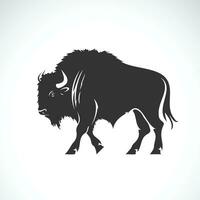 vettore di un' bisonte design su bianca sfondo. selvaggio animali. vettore illustrazione.