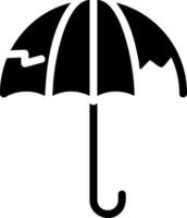 icona del glifo con ombrello vettore