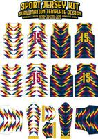colorato freccia strisce maglia design abbigliamento sportivo disposizione modello vettore