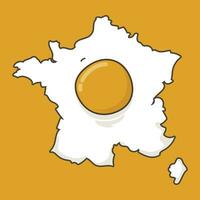 Francia carta geografica vettore uovo